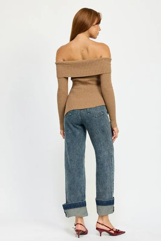 Lena Asymmetrical Off Shoulder Top