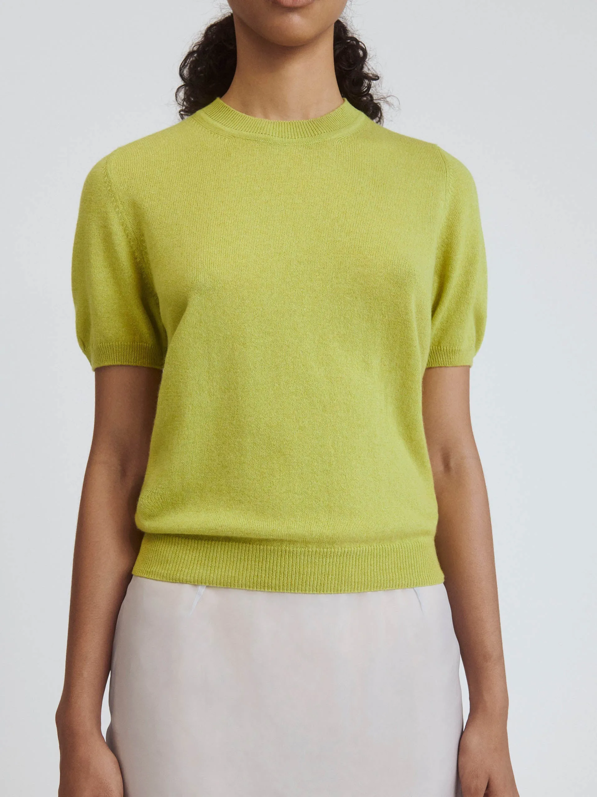 Lime Emer cashmere t-shirt