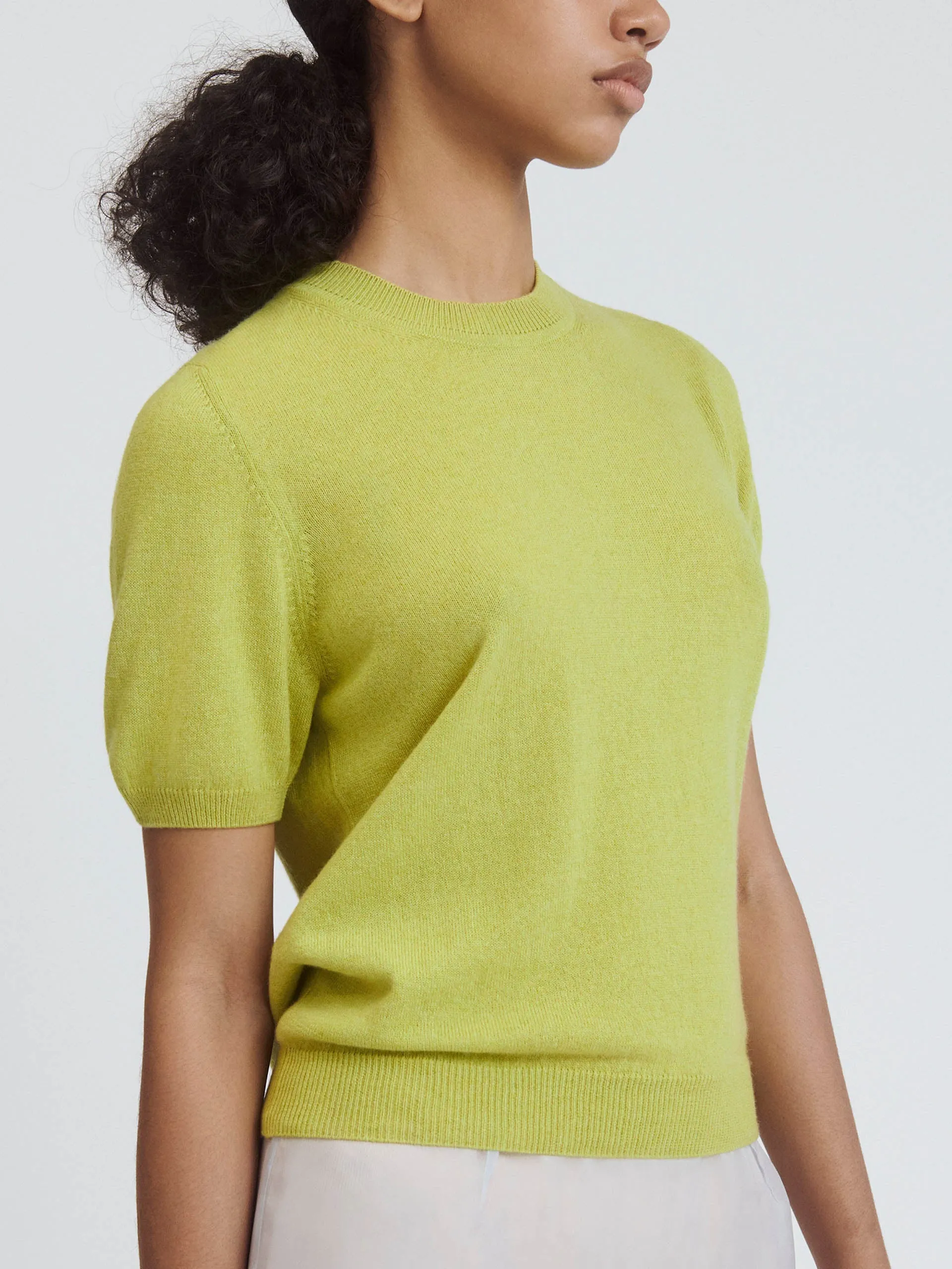 Lime Emer cashmere t-shirt