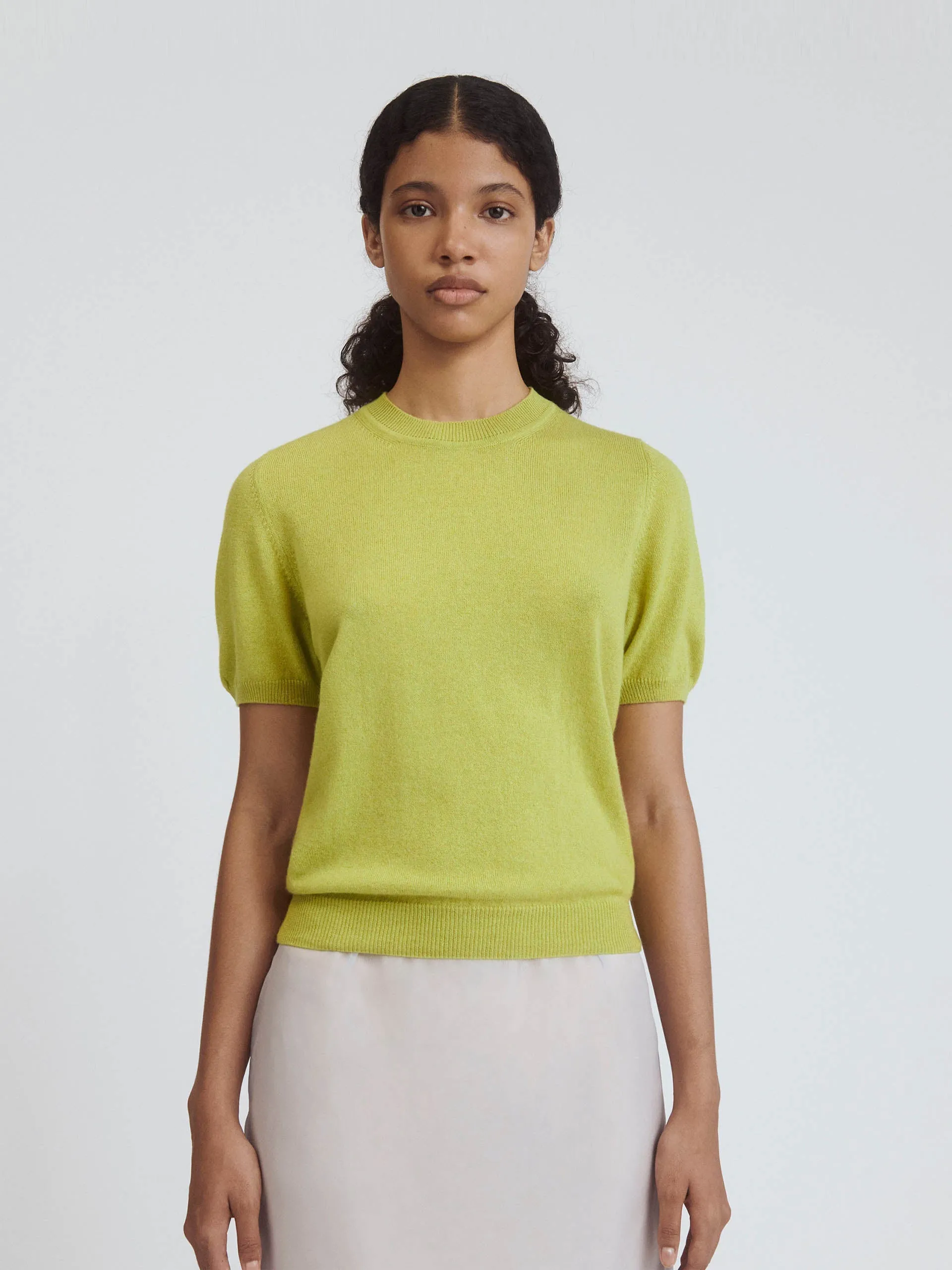 Lime Emer cashmere t-shirt