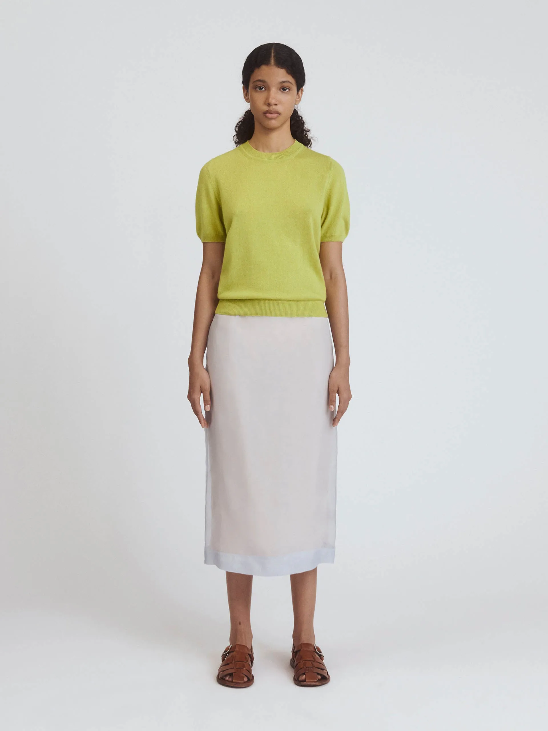 Lime Emer cashmere t-shirt