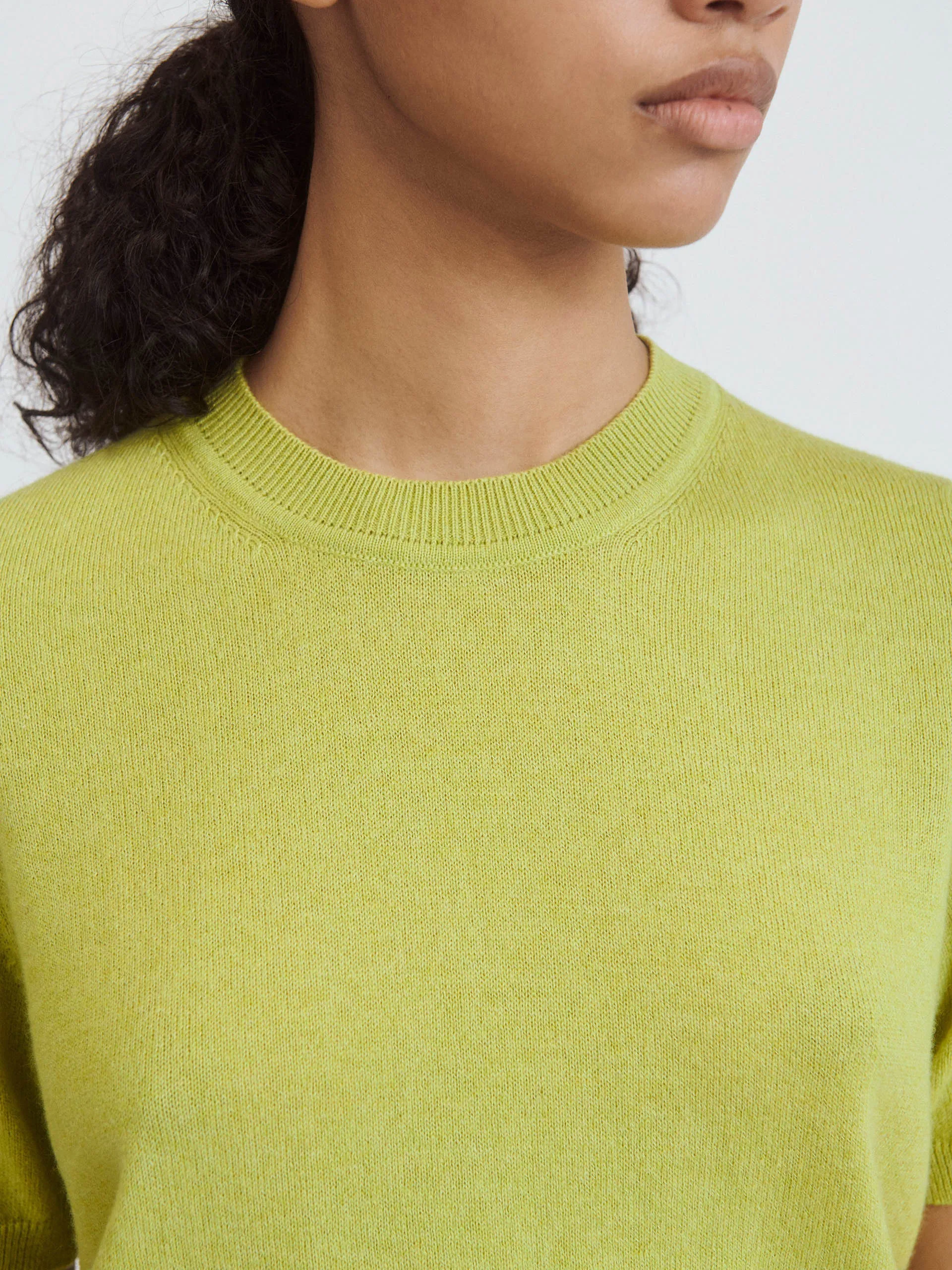 Lime Emer cashmere t-shirt