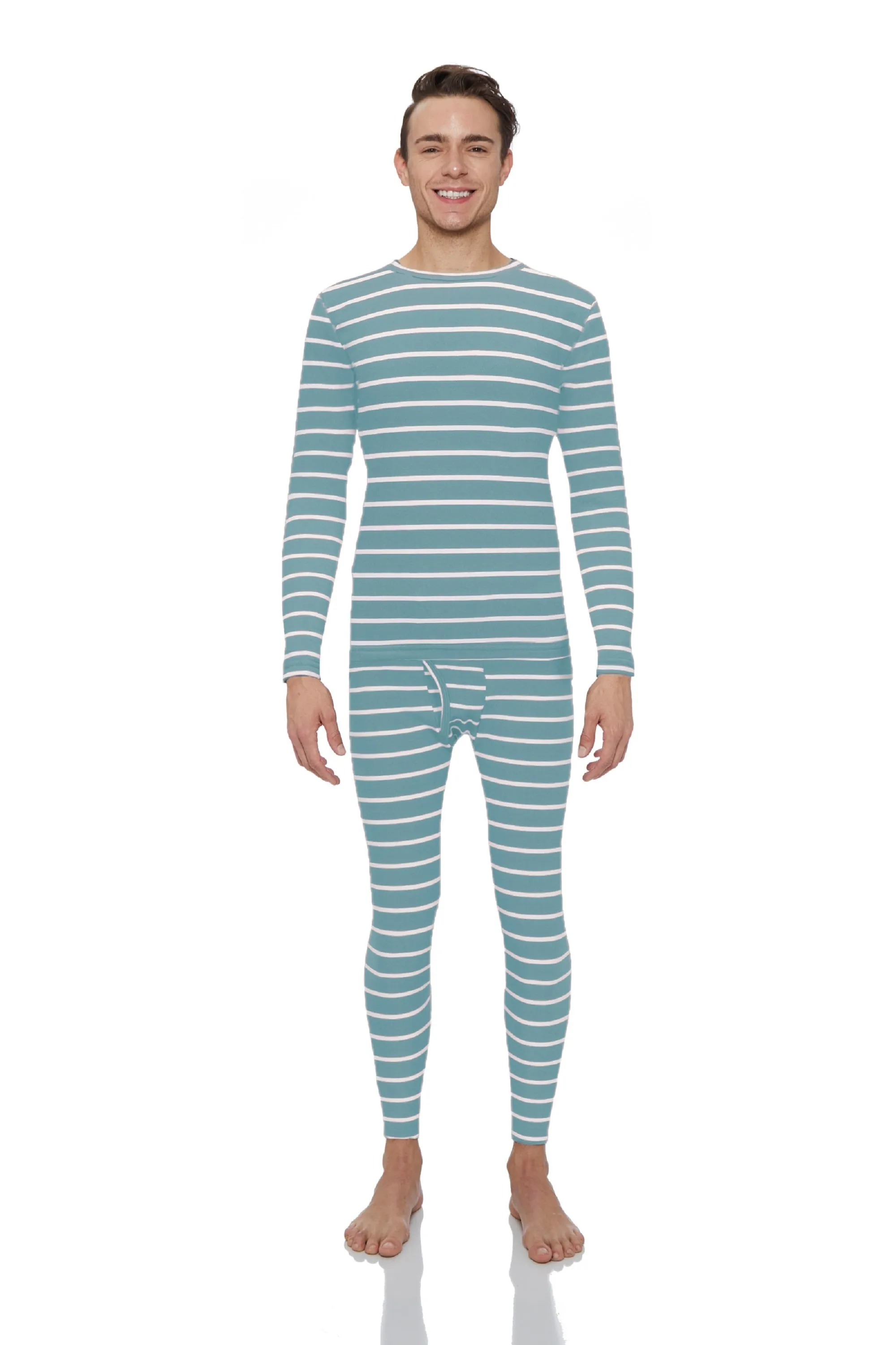 Men's Striped Thermal Set