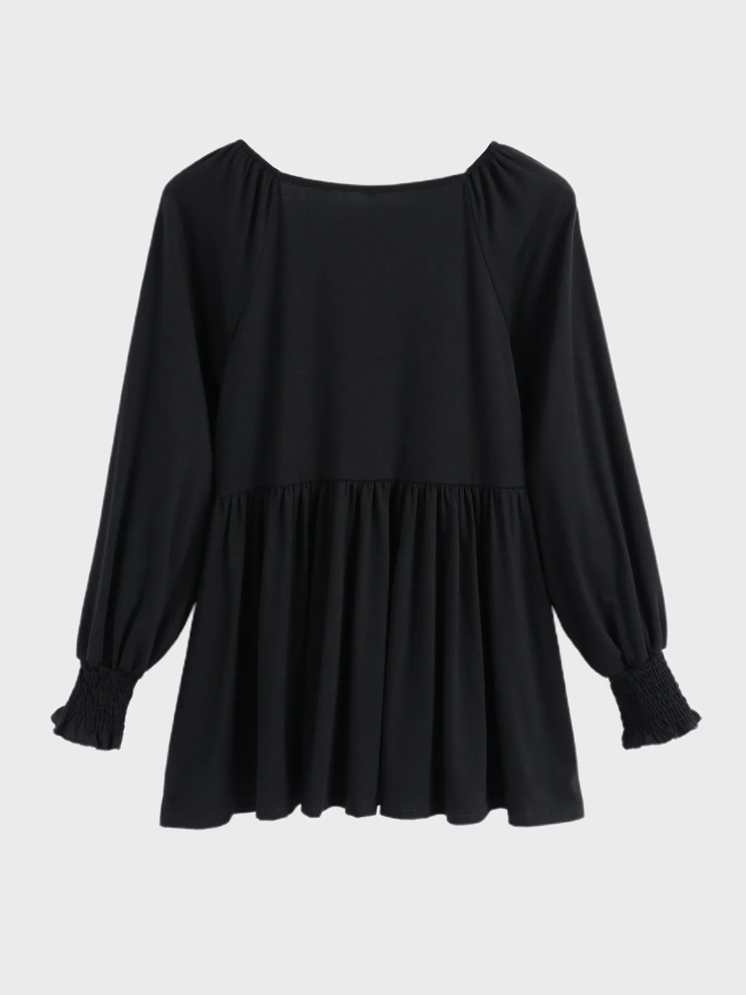 Midsize V-neck Long Sleeve Casual Blouse