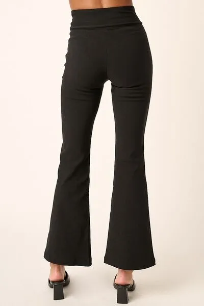 Mittoshop Surplice V Waist Flare Pants