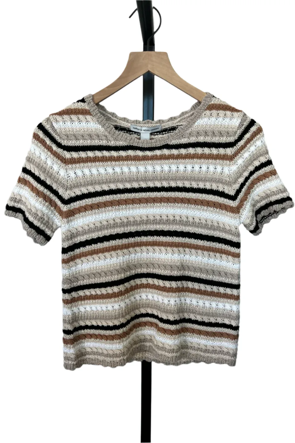 Mixed Stitch Stripe S/S Crew