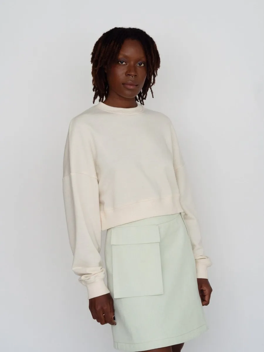 Odeyalo Cropped Anemone Sweater (Cream)