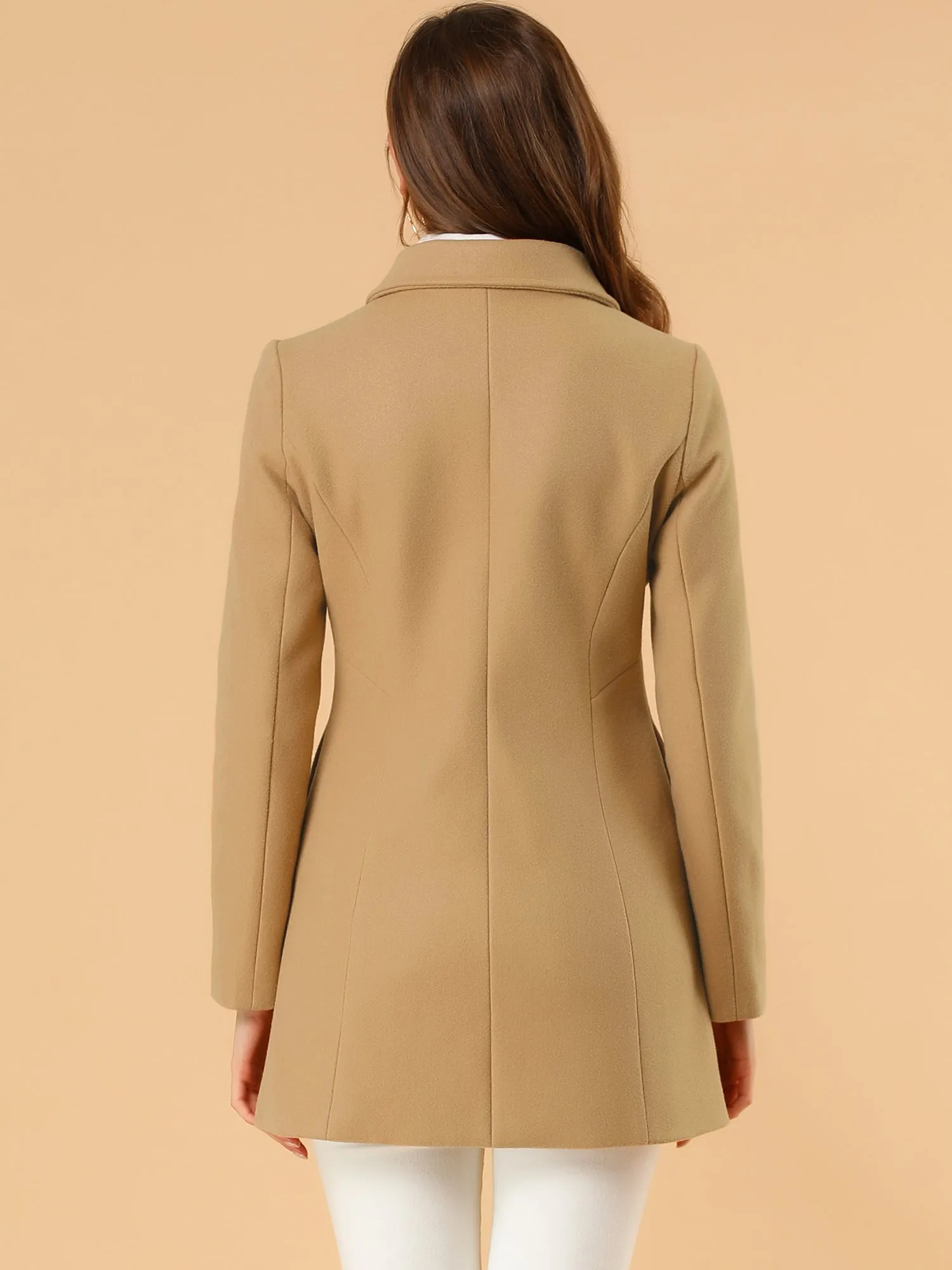 Peter Pan Collar Double Breasted Long Trench Pea Coat