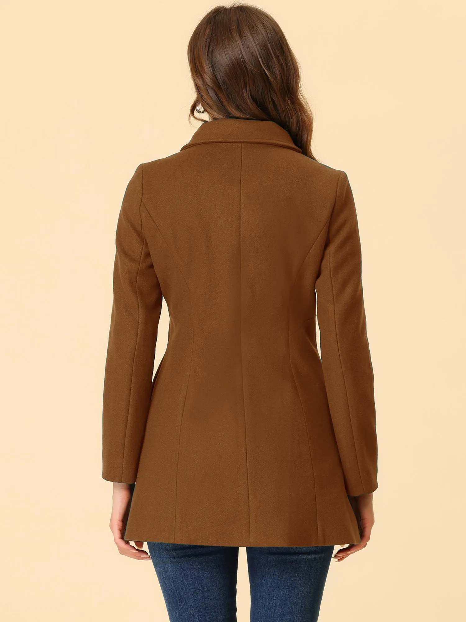 Peter Pan Collar Double Breasted Long Trench Pea Coat