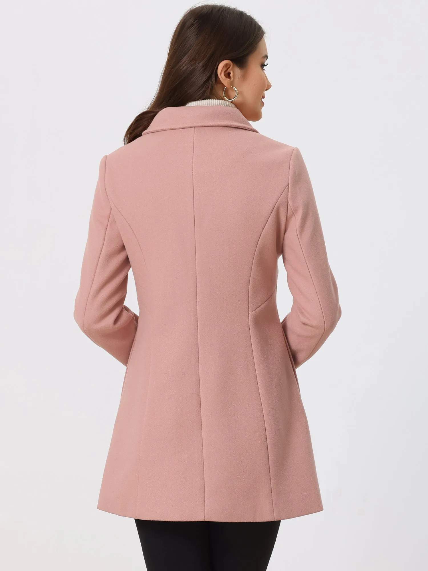 Peter Pan Collar Double Breasted Long Trench Pea Coat