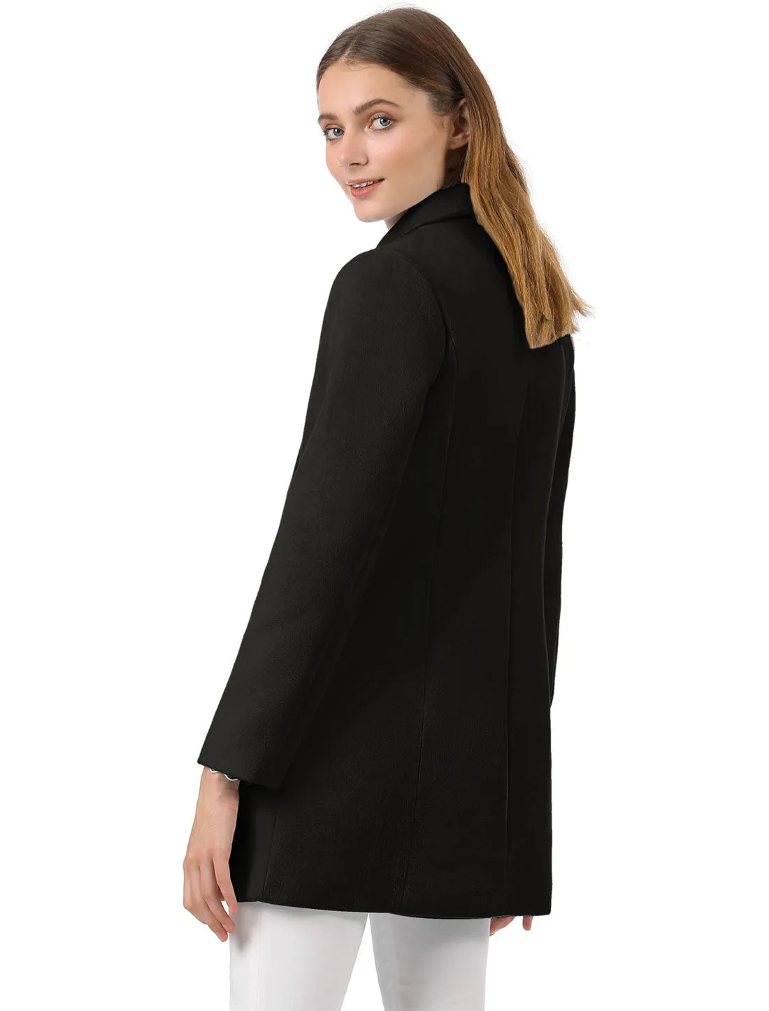 Peter Pan Collar Double Breasted Long Trench Pea Coat