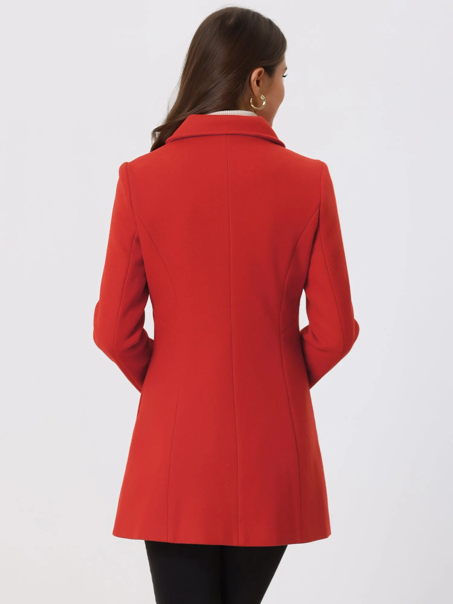 Peter Pan Collar Double Breasted Long Trench Pea Coat