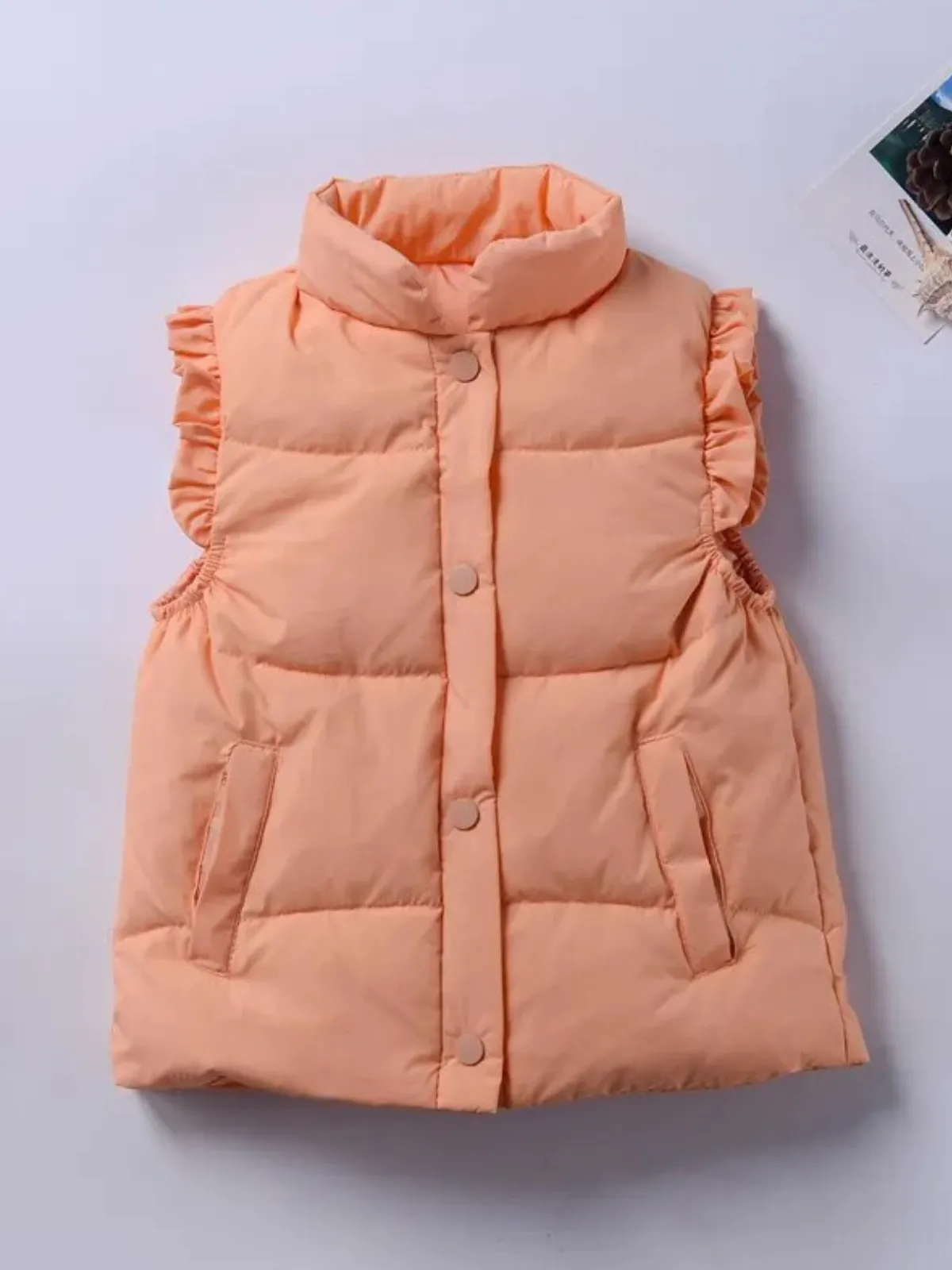 Pretty Cool Ruffle Sleeve Puffer Vest