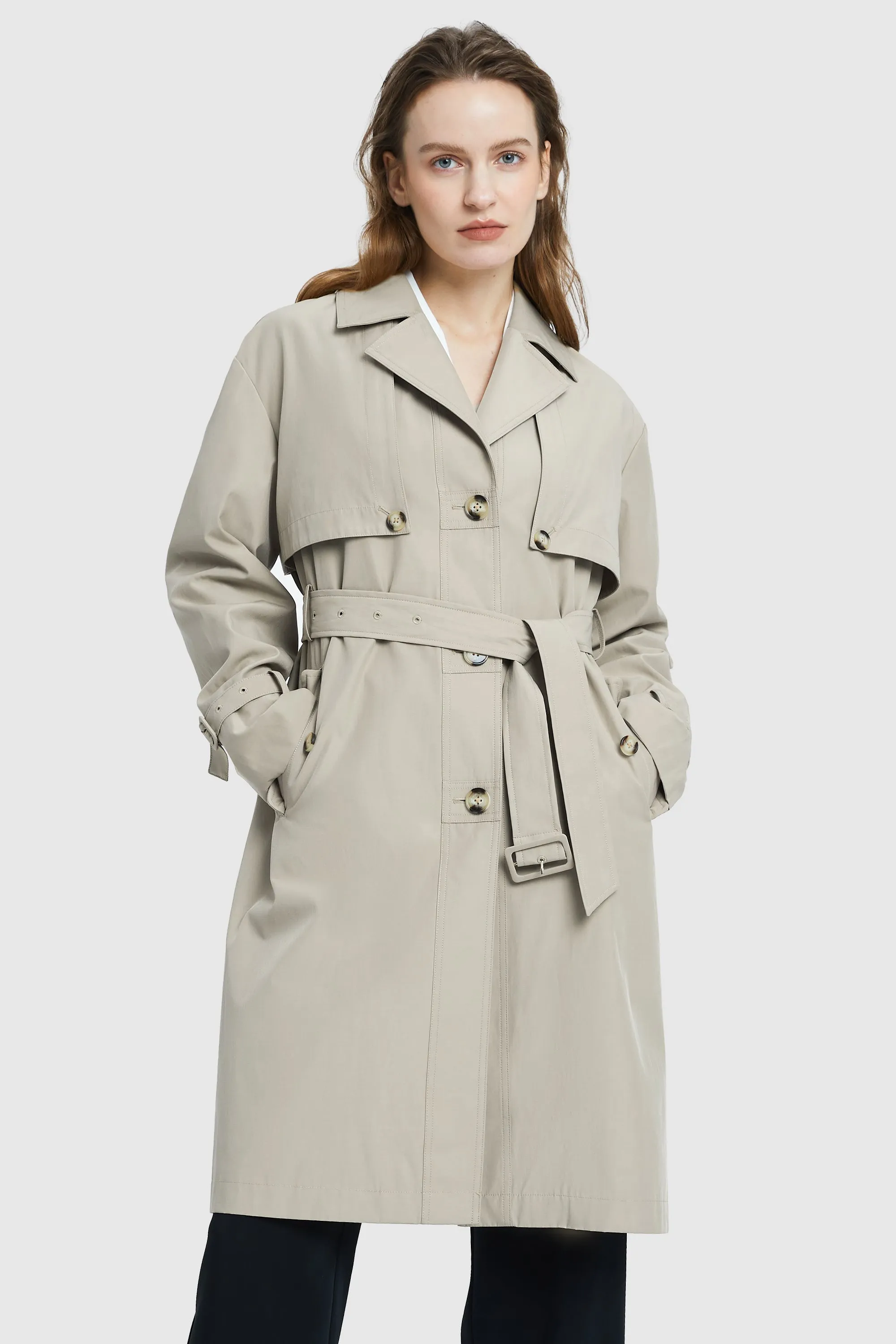 Single-Breasted Belted Trench