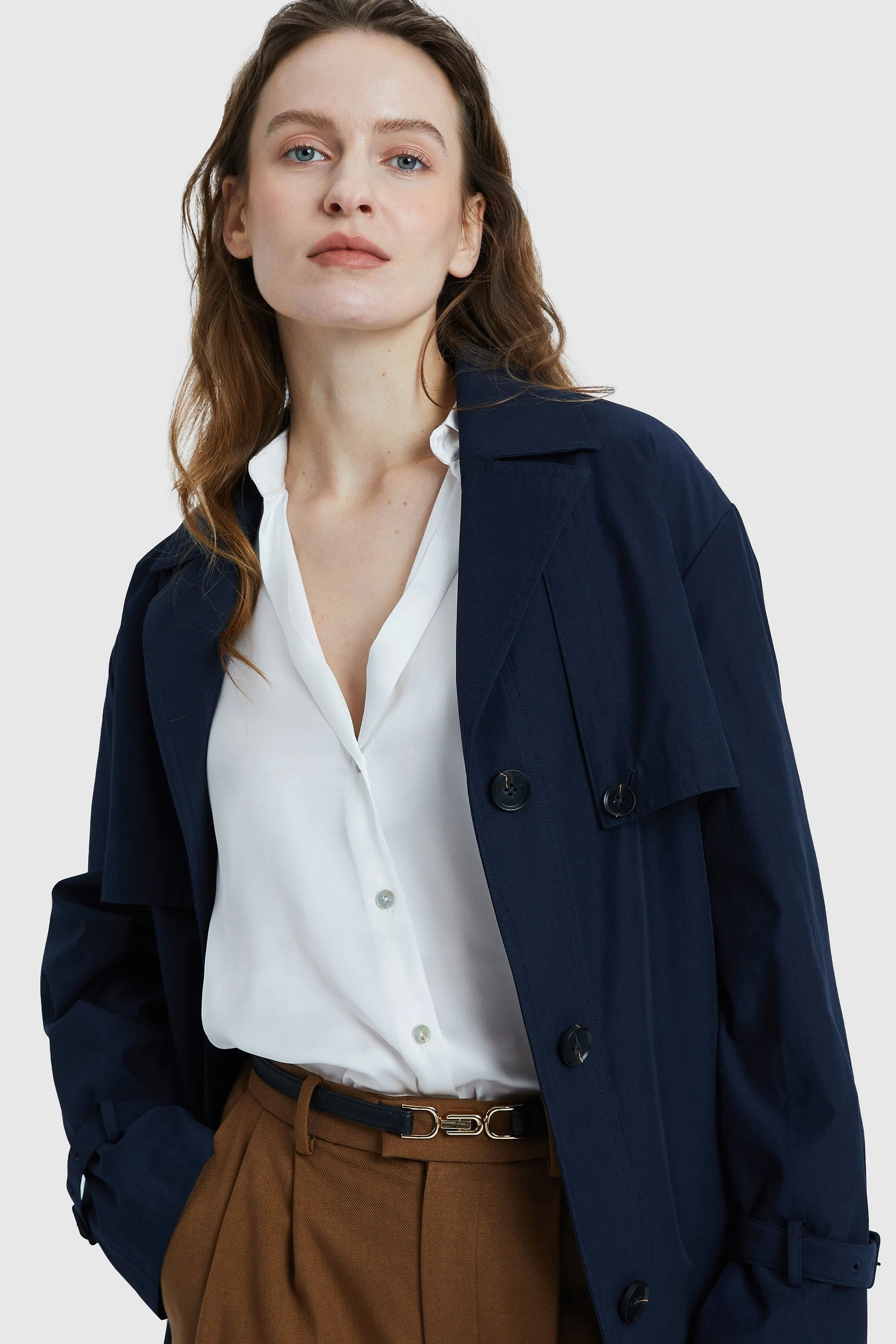 Single-Breasted Belted Trench