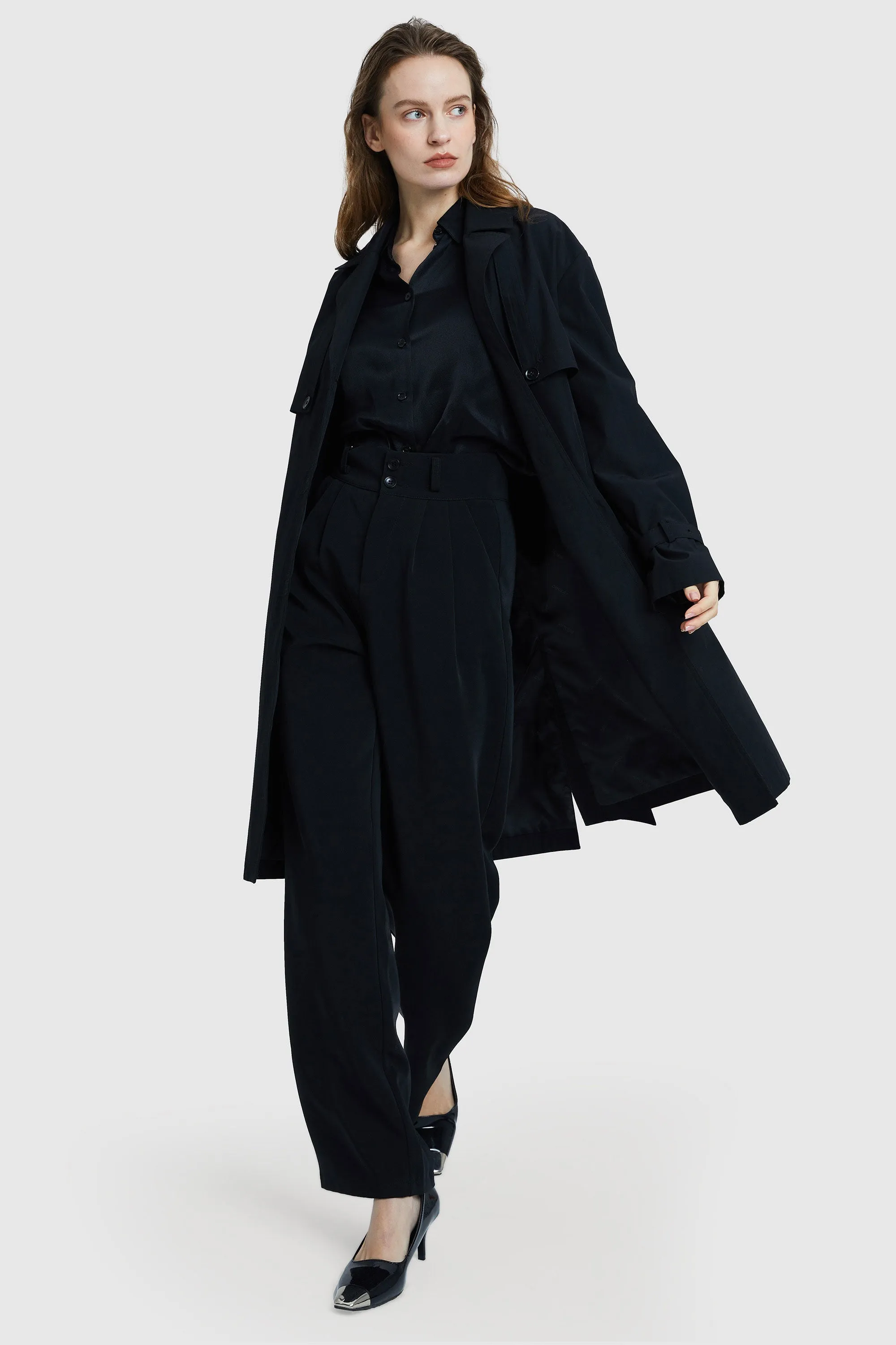 Single-Breasted Belted Trench