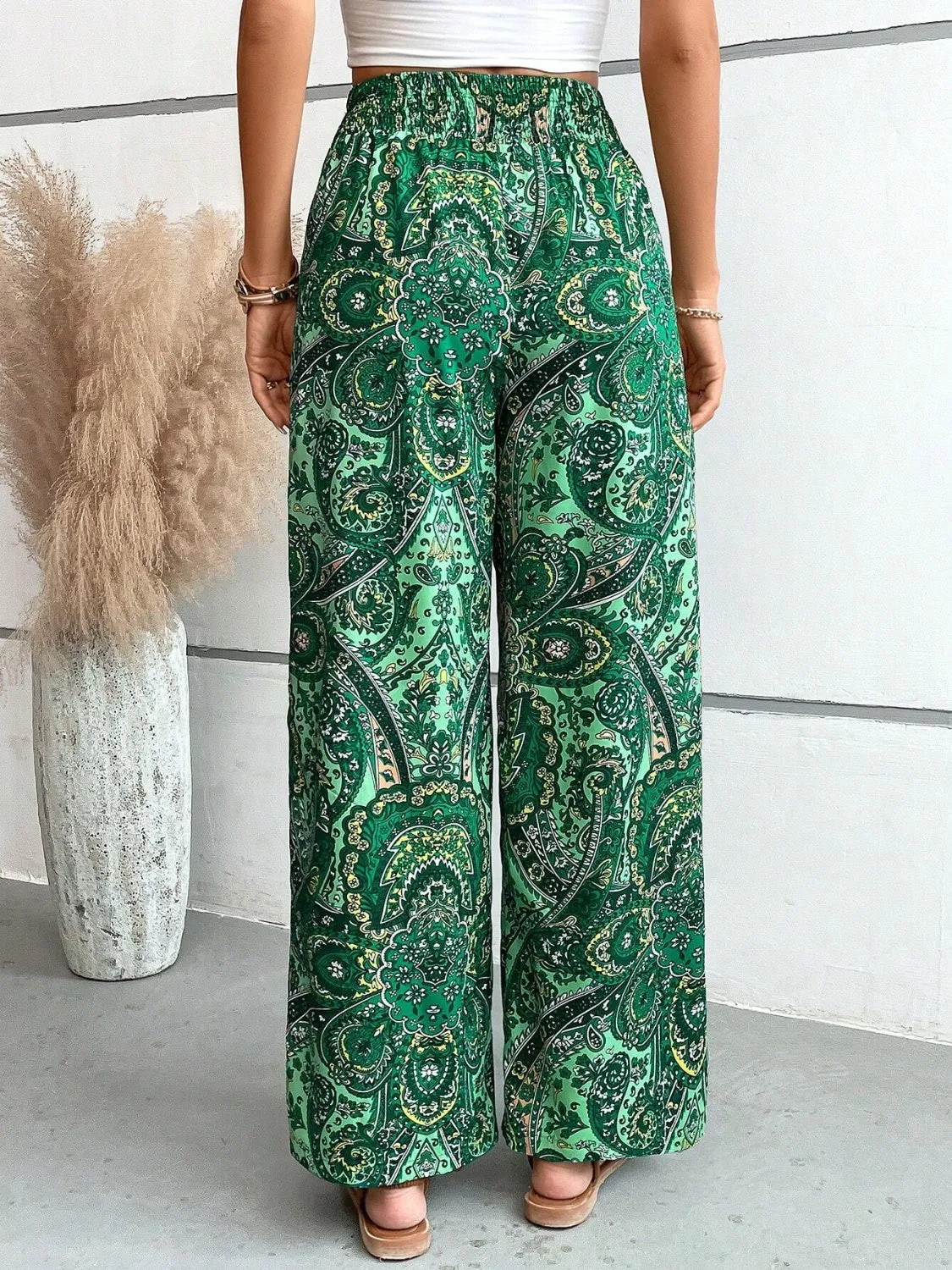 Summer Cool Trendy Print Wide Leg Pants