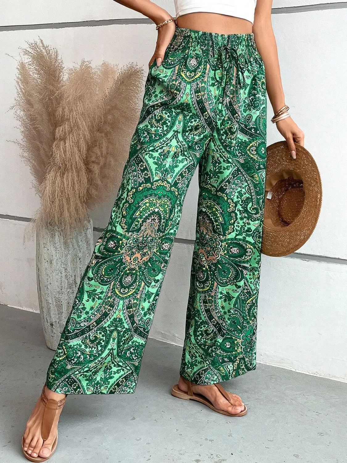 Summer Cool Trendy Print Wide Leg Pants