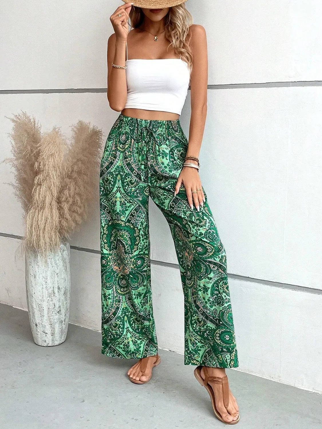 Summer Cool Trendy Print Wide Leg Pants