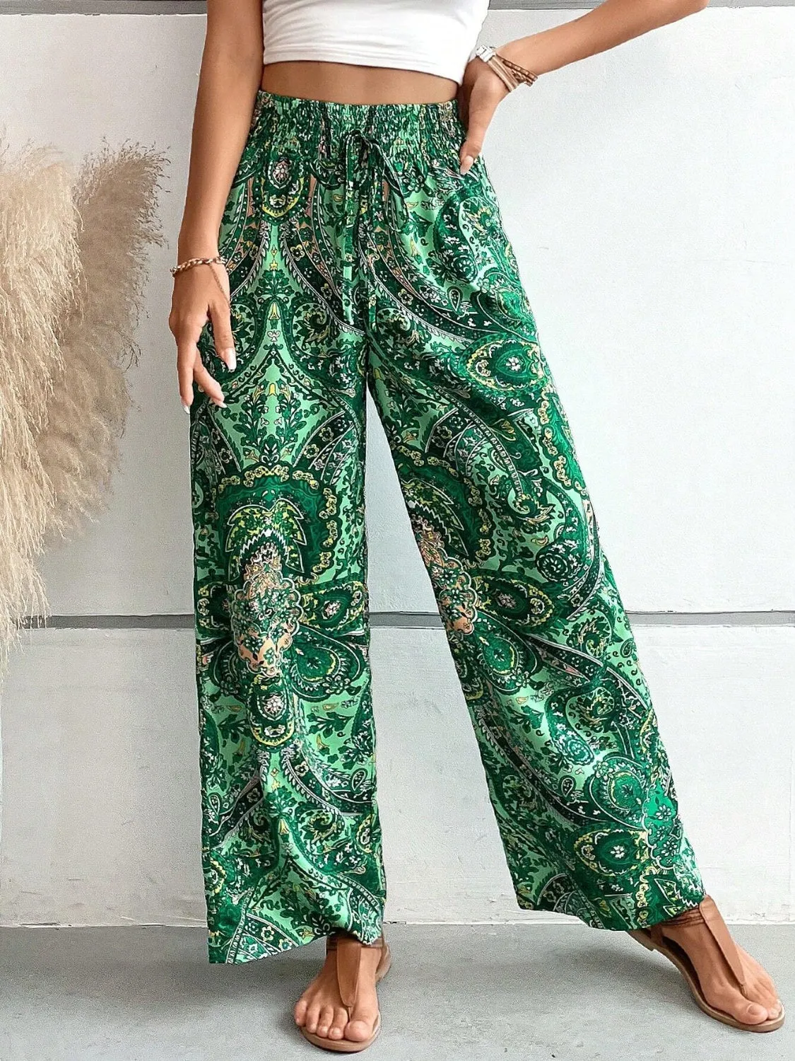 Summer Cool Trendy Print Wide Leg Pants