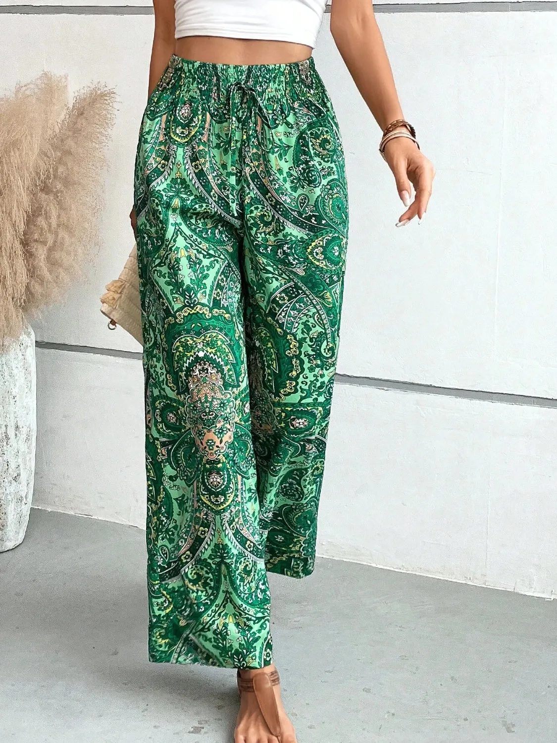 Summer Cool Trendy Print Wide Leg Pants