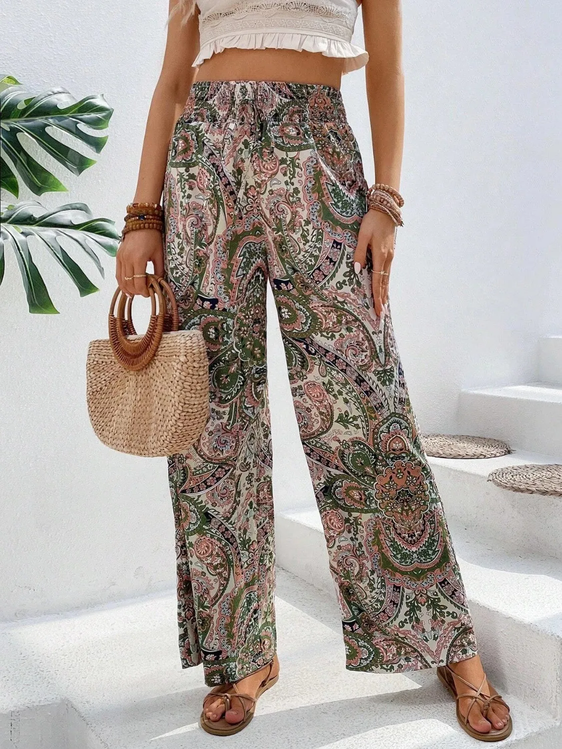 Summer Cool Trendy Print Wide Leg Pants