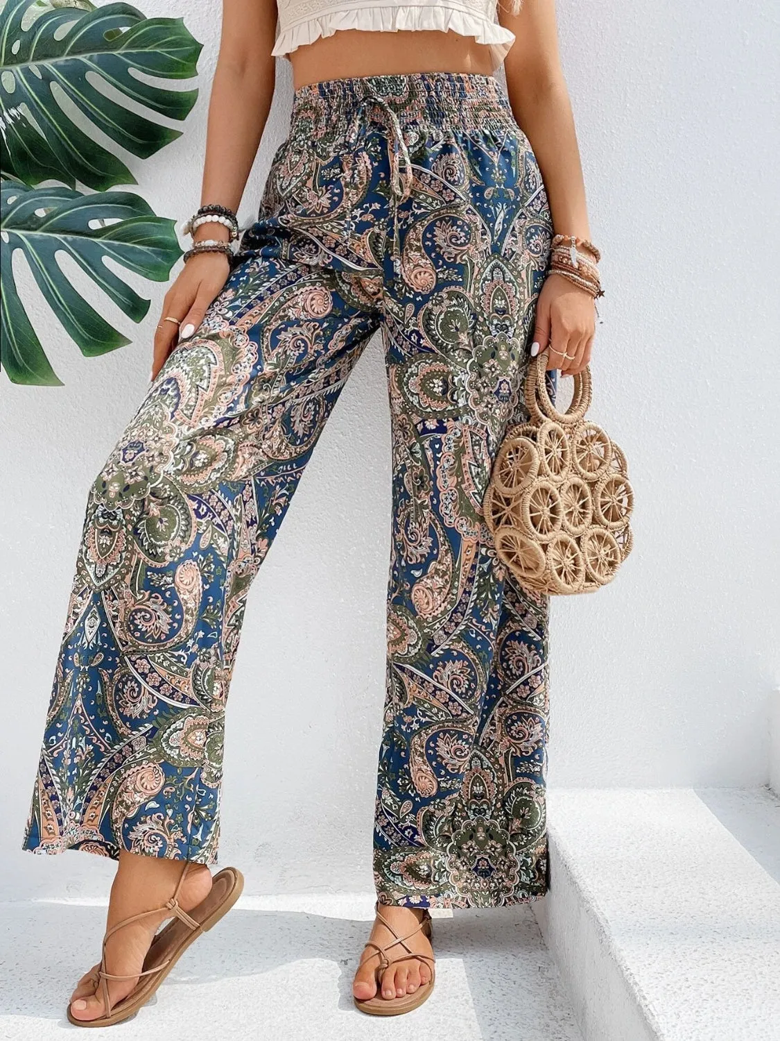 Summer Cool Trendy Print Wide Leg Pants