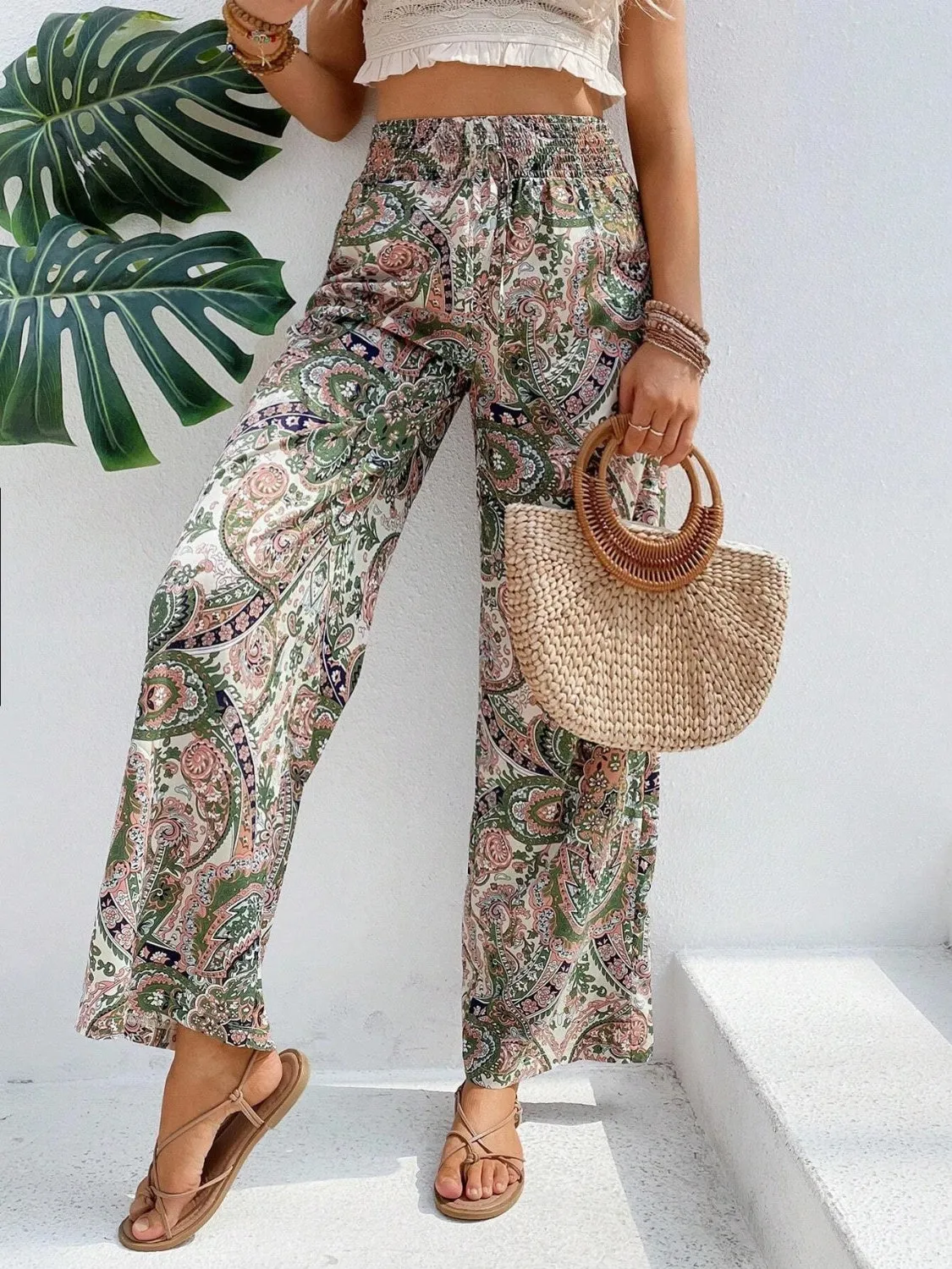 Summer Cool Trendy Print Wide Leg Pants