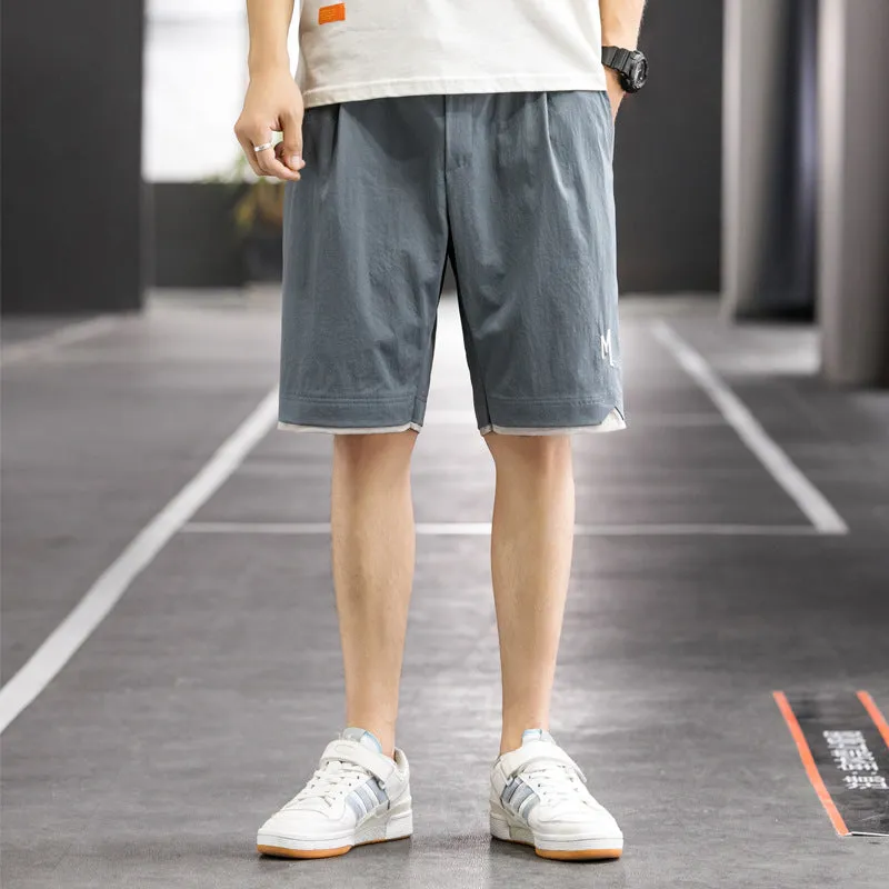 Summer Men Casual Shorts Bermuda Pants Korean Trendy Loose Bermuda Shorts