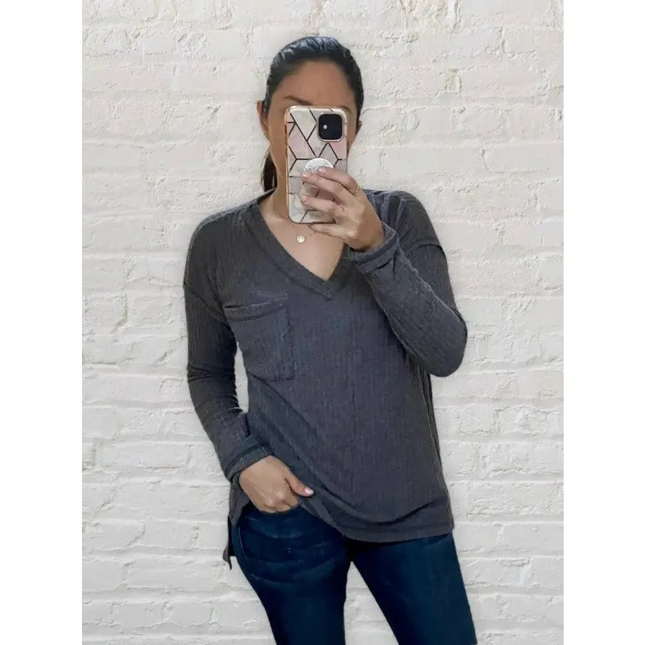 Talia Brushed Waffle Knit Top