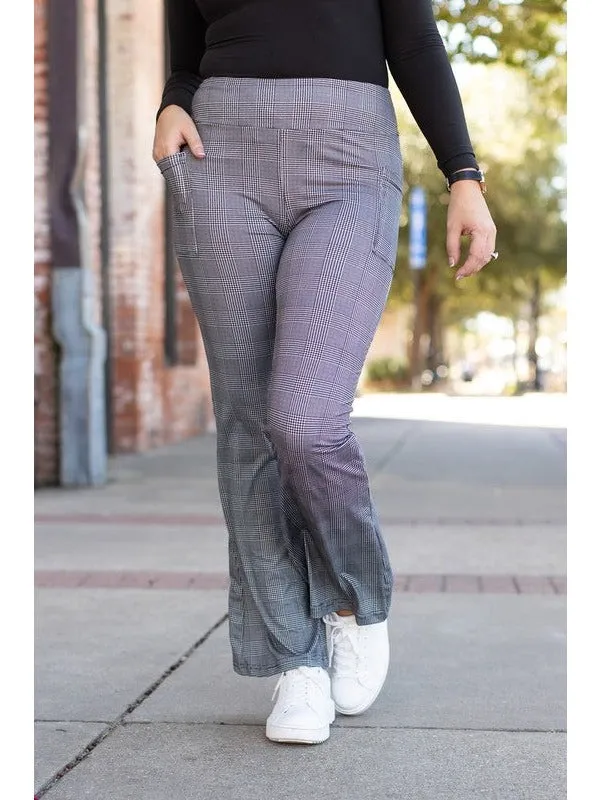 The Felicity Plaid Bootcut Leggings