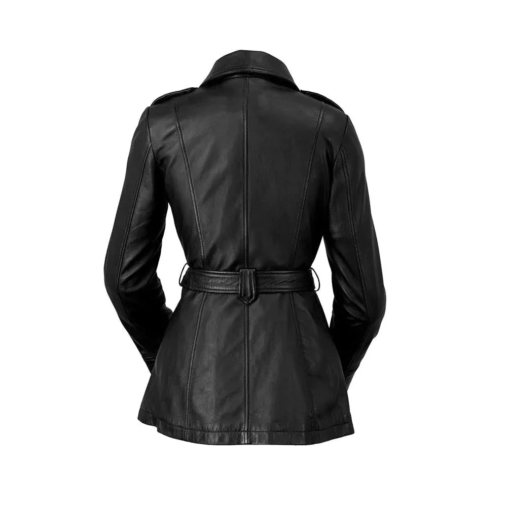 Traci Womens Leather Jacket Black