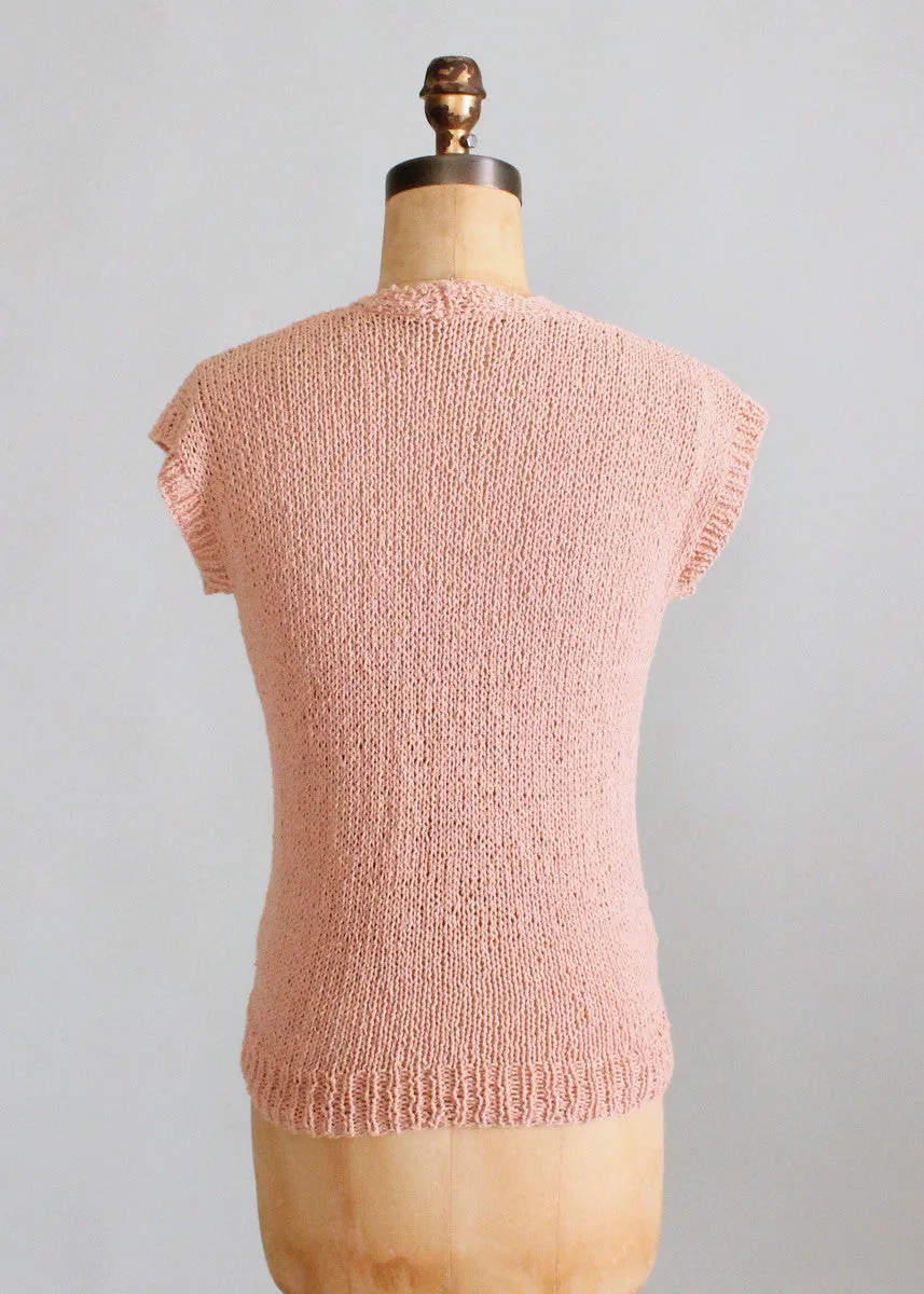 Vintage 1980s Summer Knit Layering Sweater