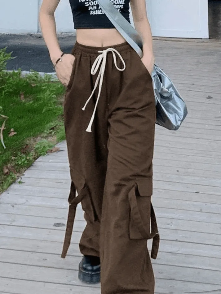 Vintage Cargo Pocket Straight Leg Pants