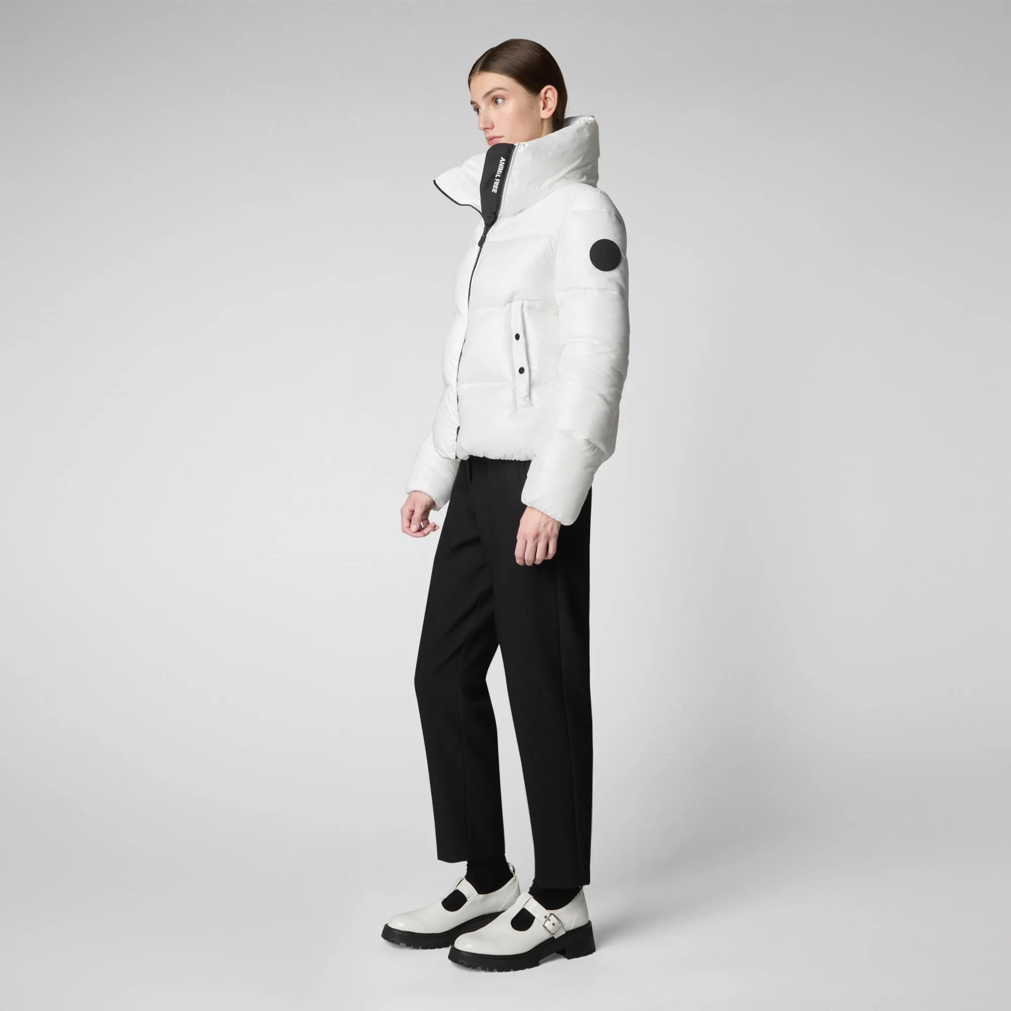 Women's Animal free Puffer Jacket Isla  in Off white