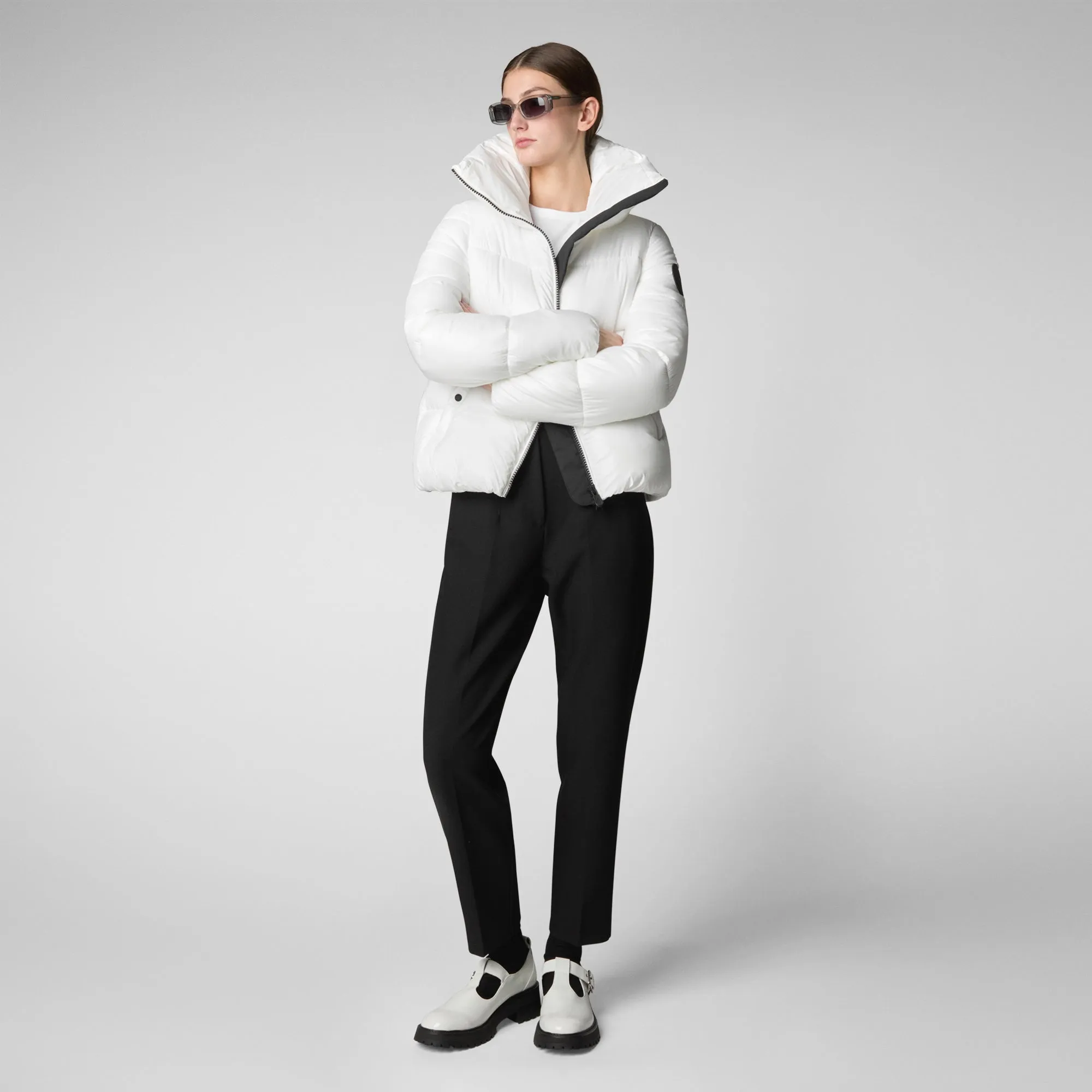 Women's Animal free Puffer Jacket Isla  in Off white