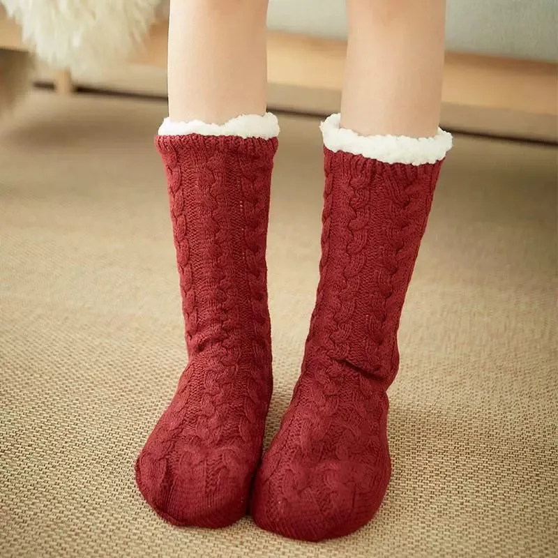 Women's Winter Warm Slipper Socks  Cozy Comfort with Nonskid Grip