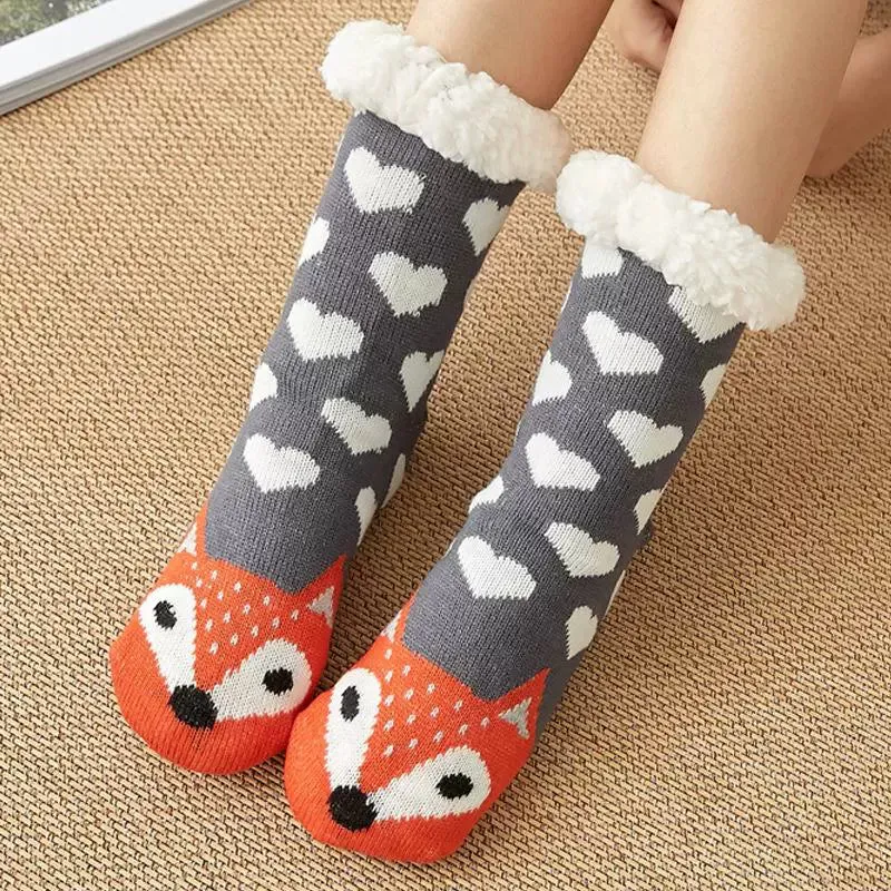 Women's Winter Warm Slipper Socks  Cozy Comfort with Nonskid Grip