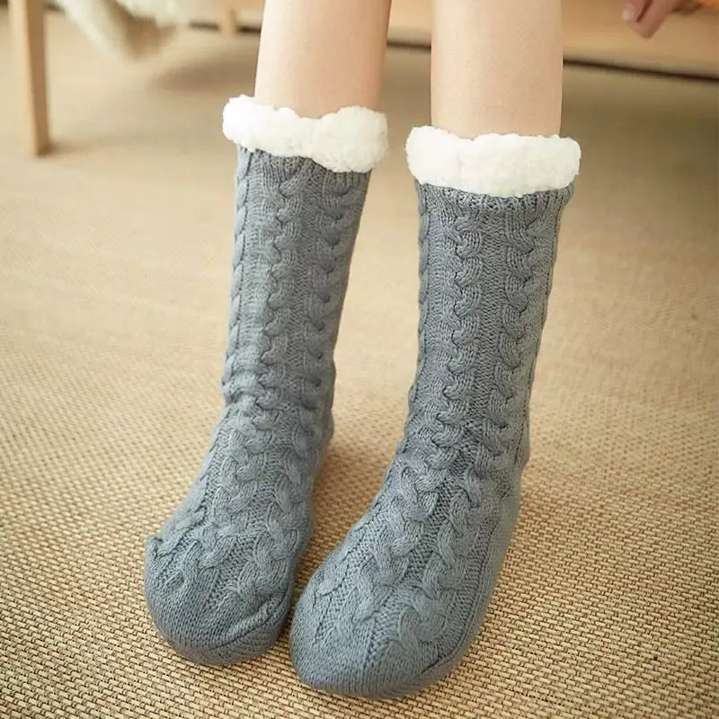 Women's Winter Warm Slipper Socks  Cozy Comfort with Nonskid Grip